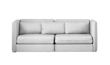 Beyaz arka plan üzerinde rahat kanepe. Modern oda mobilyaları