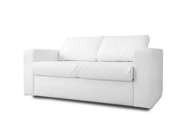 白い背景の上の快適なソファ モダンな部屋のインテリアのための家具 — ストック写真