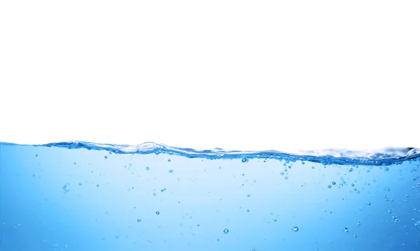 Oberfläche Des Blauen Wassers Vor Weißem Hintergrund — Stockfoto