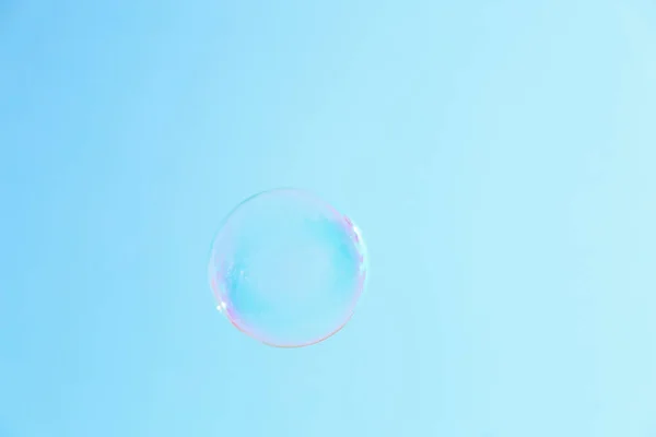 Schöne Transluzente Seifenblase Freien Sonnigen Tagen Raum Für Text — Stockfoto