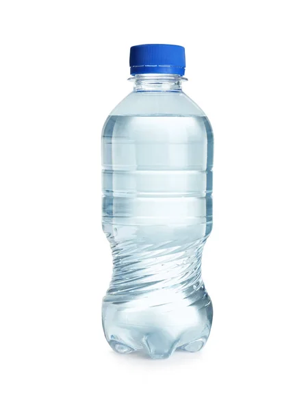 Fles Van Het Drinkwater Witte Achtergrond — Stockfoto