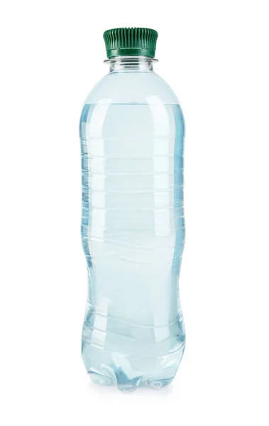 Flasche Trinkwasser Auf Weißem Hintergrund — Stockfoto