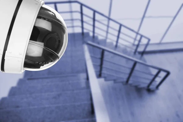 Escadas Sob Vigilância Câmera Cctv Dentro Casa Vista Acima — Fotografia de Stock