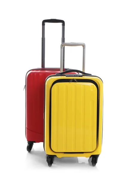 Modern Suitcases Travelling White Background — Stock Photo, Image