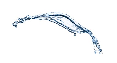 Beyaz arkaplanda soyut su sıçraması