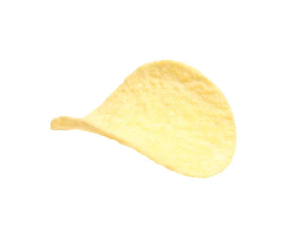 Läckra Krispiga Potatis Chip Vit Bakgrund — Stockfoto