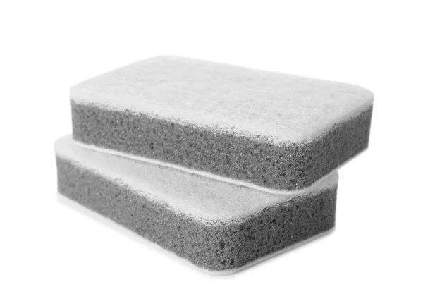 Cleaning Sponges Dish Washing White Background — Stock Photo, Image