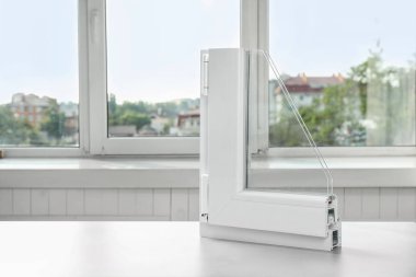 Modern pencere pervazına profil sayfası örneği. Metin için yer