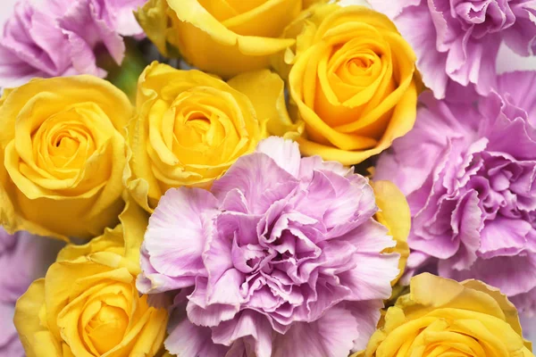 Vackra Blommande Blommor Som Bakgrund Ovanifrån — Stockfoto