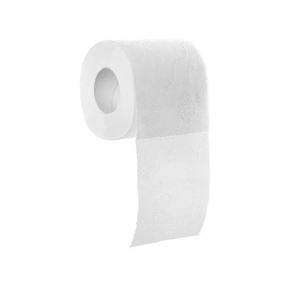 Toiletpapier Rol Witte Achtergrond Persoonlijke Hygiëne — Stockfoto