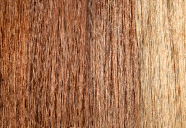 Strands Different Color Hair Background Closeup — Stock Photo, Image