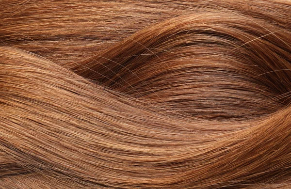 Textura Cabello Rojo Saludable Como Fondo Primer Plano — Foto de Stock