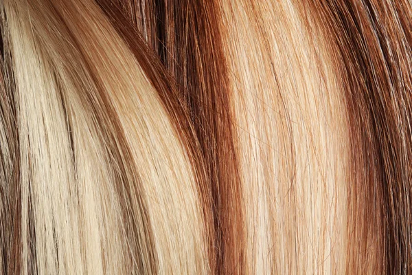 Hilos Cabello Diferentes Colores Como Fondo Primer Plano — Foto de Stock