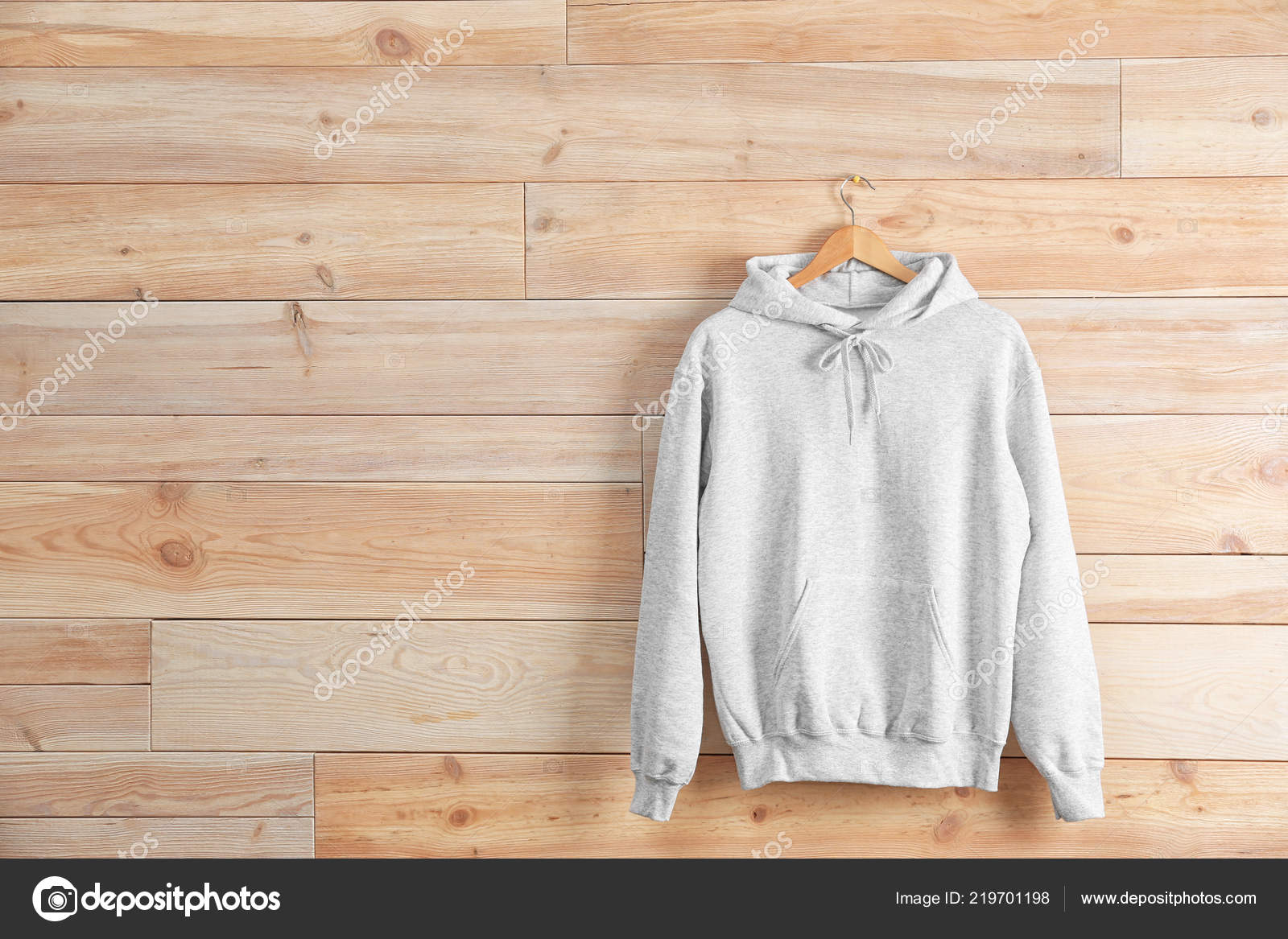 Download New Hoodie Sweater Hanger Wooden Wall Mockup Design Stock Photo By C Newafrica 219701198