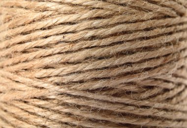Kenevir ip, closeup biriktirmek. Organik madde
