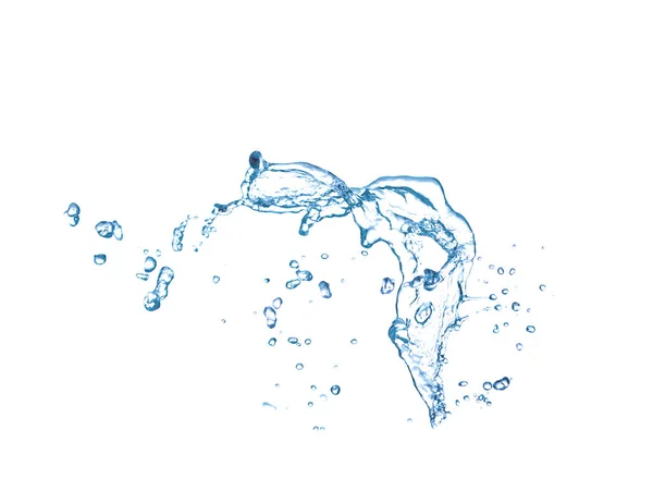 Abstrato Respingo Água Sobre Fundo Branco — Fotografia de Stock