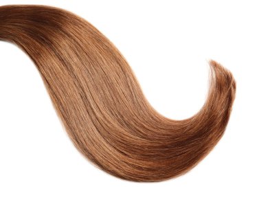 Beyaz zemin üzerine kırmızı saç sağlıklı