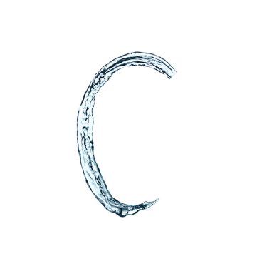 Beyaz arkaplanda soyut su sıçraması