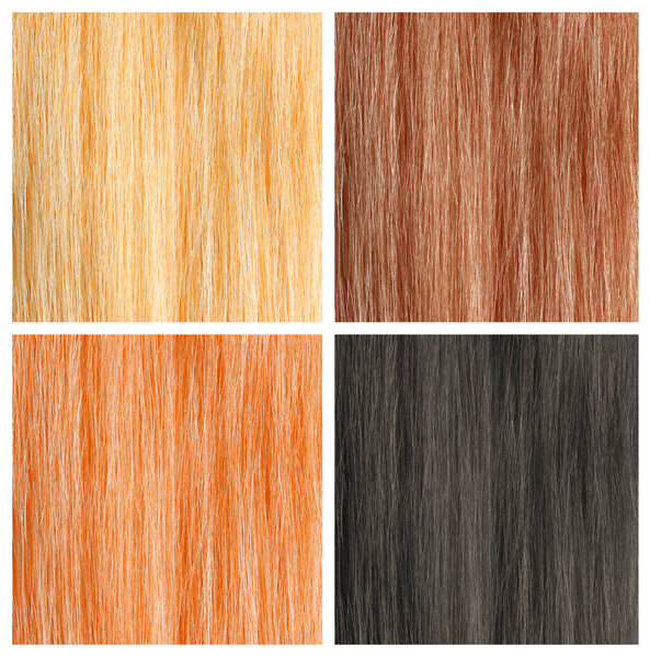 Набор с цветными образцами волос. Красота и профессиональное лечение
