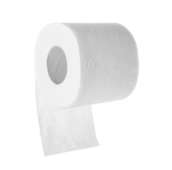 Rol Toiletpapier Witte Achtergrond Persoonlijke Hygiëne — Stockfoto