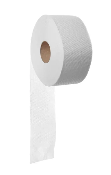 Papier Toaletowy Rolka Białym Tle Higiena Osobista — Zdjęcie stockowe
