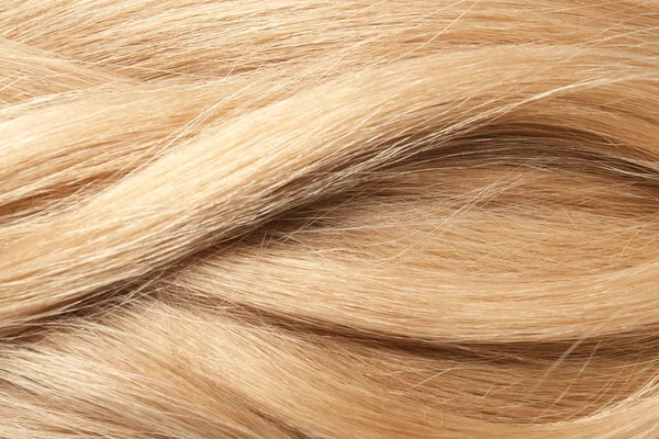 Textura Cabelo Louro Saudável Como Fundo Close — Fotografia de Stock