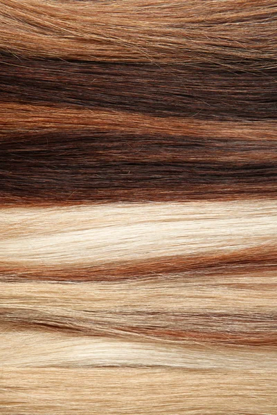 Strands Cabelo Cor Diferente Como Fundo Close — Fotografia de Stock