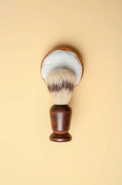 Composição Leigos Planos Com Acessórios Barbear Para Homens Fundo Cor — Fotografia de Stock