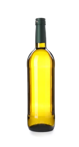 Bottiglia Vino Costoso Sfondo Bianco — Foto Stock