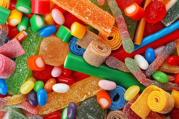 배경으로 다채로운 사탕의 — 스톡 사진