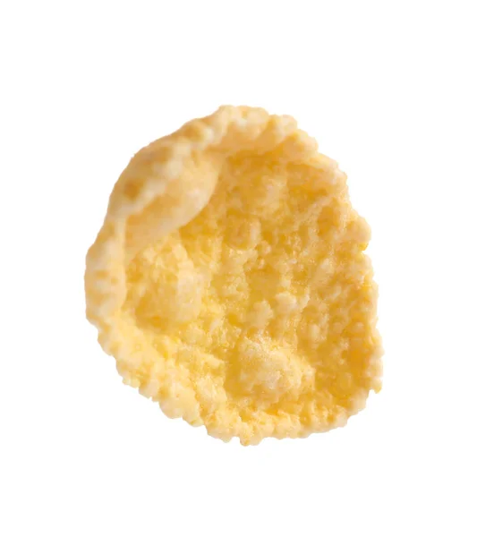Ropogós Cornflake Fehér Háttér Egészséges Reggeli — Stock Fotó