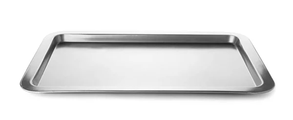 白で隔離オーブンのベーキング トレイの空 — ストック写真