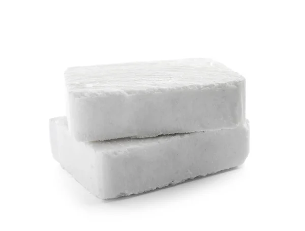 Hand Made Soap Bars White Background — Stock Photo, Image