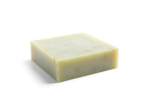 Hand Made Soap Bar White Background — Stock Photo, Image