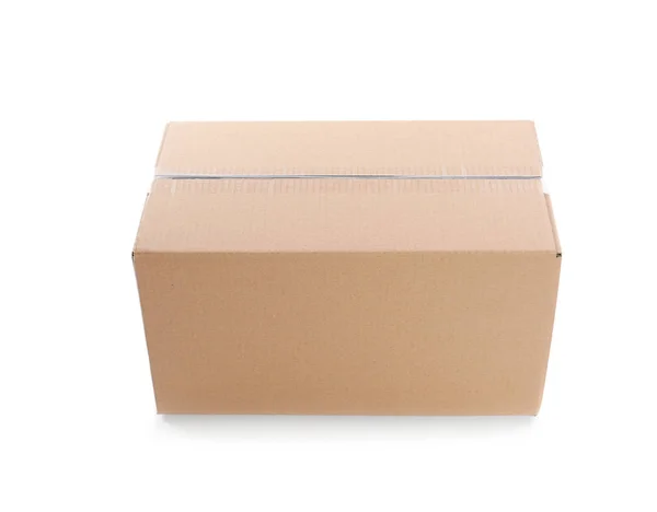 白地ダン ボール宅配ボックス デザインのモックアップ — ストック写真