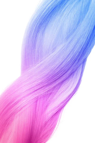Kolorowe Włosów Farbowanych Białym Tle Widok Góry Modna Fryzura — Zdjęcie stockowe