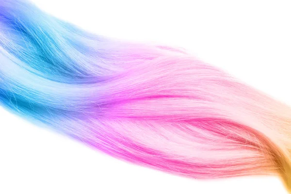 Capelli Colorati Tinti Sfondo Bianco Vista Dall Alto Acconciatura Alla — Foto Stock