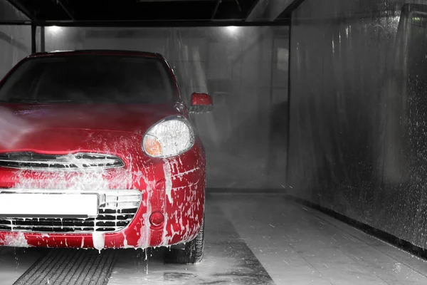 Cleaning Auto High Pressure Water Jet Car Wash — Stock Photo, Image