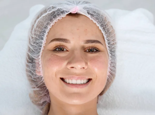 Kobieta Twarzy Biorevitalization Procedury Salonie Zabieg Kosmetyczny — Zdjęcie stockowe