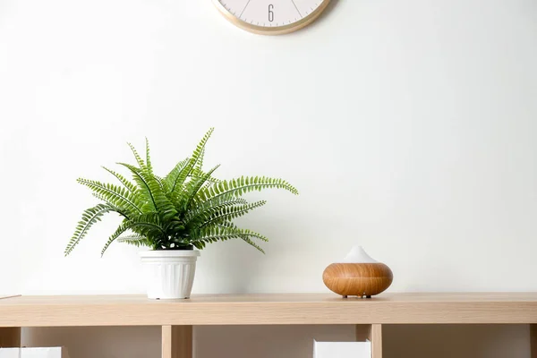 Boîte Déménagement Avec Des Affaires Bureau Sur Table Intérieur Gros — Photo