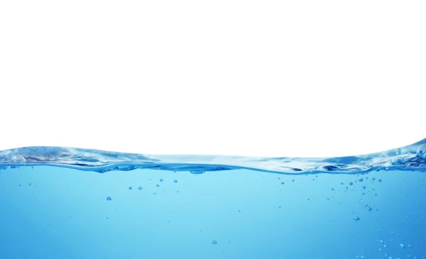 Surface of blue water against white background