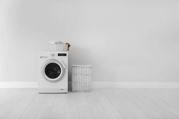 Laundry Room Interior Washing Machine Wall — Stock Photo, Image