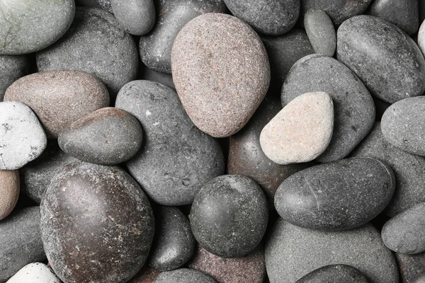 Composition Spa Stones Background Top View — Stock Photo, Image