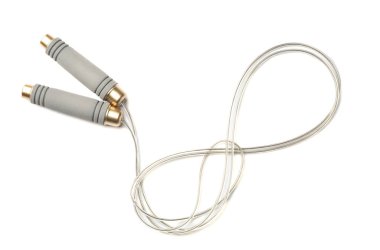 Beyaz arka plan, üstten görünüm üzerinde ip atlama