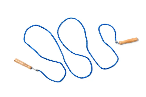 Jump Rope White Background Top View — Stock Photo, Image
