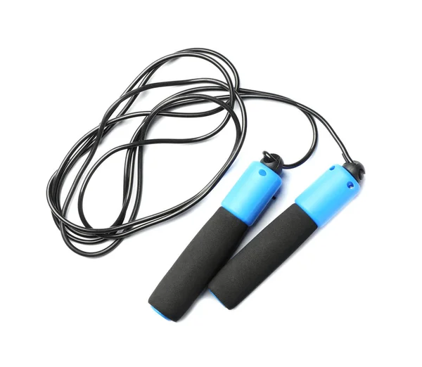 Jump Rope White Background Top View — Stock Photo, Image