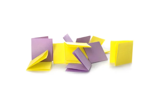 Colorful Paper Pieces Lottery White Background — Stock Photo, Image