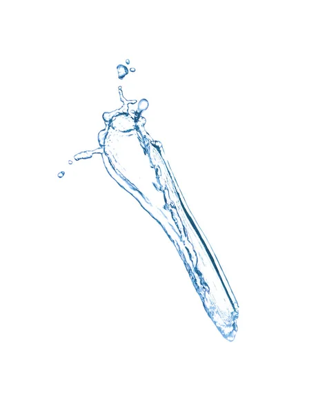 白色背景上的水花摘要 — 图库照片