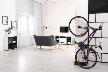 Işık oturma odası iç modern bisiklet ile
