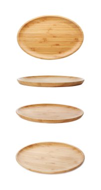 Beyaz arka plan üzerinde ile bambu yemek ayarla